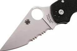 Couteau pliant Spyderco Para 3 C223GPS lame semi-dentée manche en G10 10,9cm