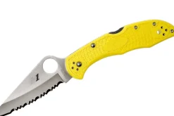 Couteau pliant Spyderco Salt 2 C88SYL2 à lame dentée manche en nylon/fibre de verre 10,8cm