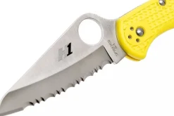 Couteau pliant Spyderco Salt 2 C88SYL2 à lame dentée manche en nylon/fibre de verre 10,8cm