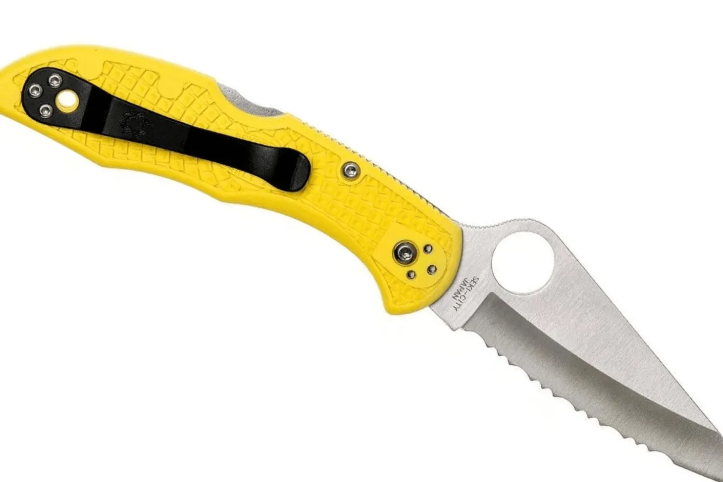 Couteau pliant Spyderco Salt 2 C88SYL2 à lame dentée manche en nylon/fibre de verre 10,8cm