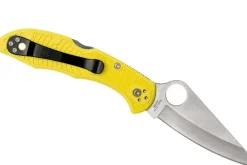 Couteau pliant Spyderco Salt 2 C88PYL2 manche en nylon/fibre de verre jaune 10,8cm