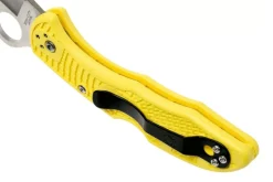 Couteau pliant Spyderco Salt 2 C88PYL2 manche en nylon/fibre de verre jaune 10,8cm