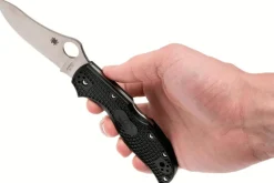 Couteau pliant Spyderco Stretch 2 C90PBK2 manche en nylon/fibre de verre noir 12cm