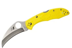 Couteau pliant Spyderco Tasman Salt 2 C106PYL2 manche nylon/fibre de verre jaune 10,8cm