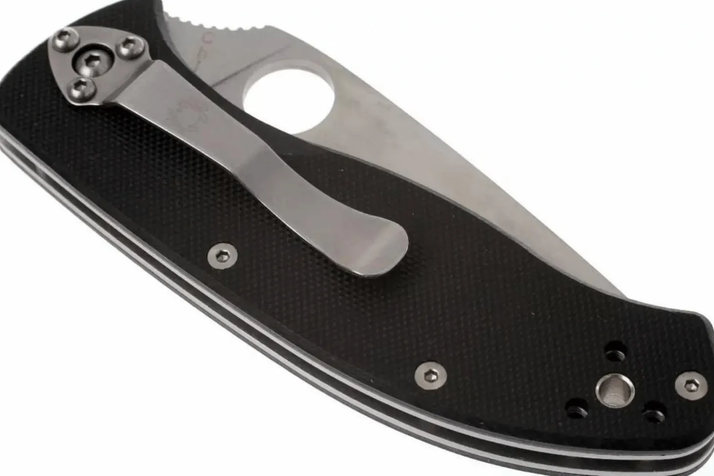 Couteau pliant Spyderco Tenacious C122GPS semi-denté manche G10 noir 11,1cm