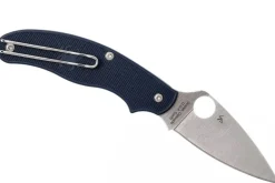 Couteau pliant Spyderco UK Penknife C94PDBL manche en nylon/fibre de verre bleu foncé 10cm
