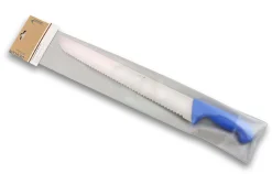 Couteau à poisson DEGLON lame 42cm grandes dents manche PP bleu