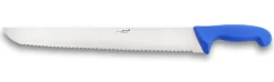 Couteau à poisson DEGLON lame 42cm grandes dents manche PP bleu