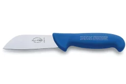 Couteau à poisson Dick Ergogrip lame courte et large 10cm manche bleu