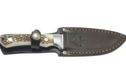 Couteau Puma IP Fenris Stag 306811 lame 10,3cm manche bois de cerf + étui en cuir