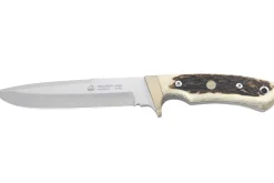 Couteau Puma IP Mountain 320114 lame 14,5cm manche bois de cerf + étui en cuir