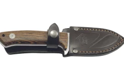 Couteau Puma IP Pollux II Oak 307609 lame 9cm manche bois de bocote + étui en cuir
