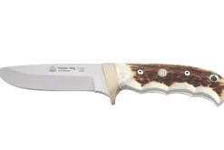 Couteau Puma IP Trapper Stag 309410 lame 11cm manche bois de cerf + étui en cuir