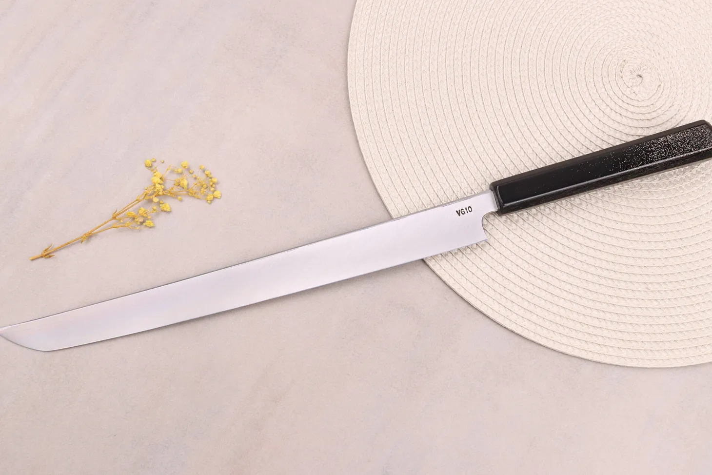 Couteau sakimaru 30cm japonais artisanal Kagekiyo Hirame VG10