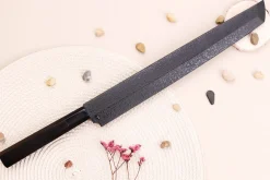 Couteau sakimaru takohiki japonais artisanal 27cm Sakai Takayuki Byakko manche en ébène + étui