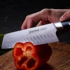 Couteau santoku alvéolé 18cm 32 Dumas Signature manche en micarta