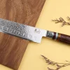 Couteau santoku alvéolé 17cm Kutoyama damas pakka rainbow