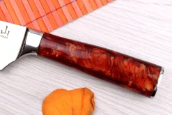 Couteau santoku alvéolé 17cm Kutoyama Red Flame