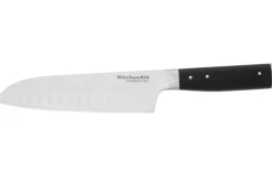 Couteau santoku alvéolé Kitchen Aid Gourmet lame en acier japonais 18cm + étui