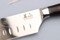 Couteau santoku 17cm alvéolé Kutoyama Black Pakka
