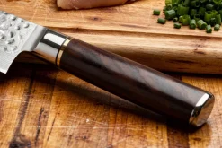 Couteau santoku 17cm Fukito Ébène Damas martelé