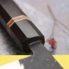 Couteau santoku 16,5cm japonais artisanal Yuzo Black SLD ébène et cognassier