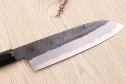 Couteau santoku 18cm japonais artisanal Sakai Kikumori Kikuzuki Kuro