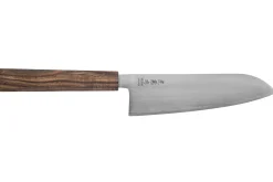 Couteau santoku 17cm japonais artisanal Wusaki Hikari SLD manche bubinga