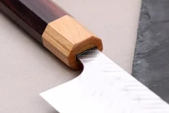 Couteau santoku 16,5cm japonais artisanal Yoshimi Kato SPG Strix V-Tsuchime