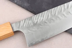 Couteau santoku 16,5cm japonais artisanal Yoshimi Kato SPG Strix V-Tsuchime