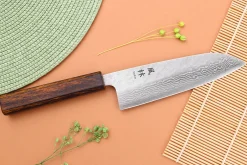 Couteau santoku 16,5cm japonais artisanal Yuzo Enju Damas 440C