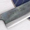 Couteau santoku 16,5cm japonais artisanal Yoshihiro Rugged Black