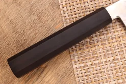 Couteau santoku 18cm japonais artisanal Hatsukokoro Ginsou Damas manche en ébène