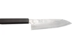 Couteau santoku 18cm japonais artisanal Hatsukokoro Ginsou Damas manche en ébène