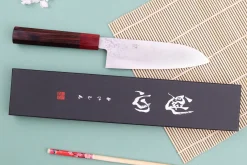 Couteau santoku 16cm japonais artisanal Nakamura Kaishin Ginsan Damas
