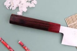 Couteau santoku 16cm japonais artisanal Nakamura Kaishin Ginsan Damas