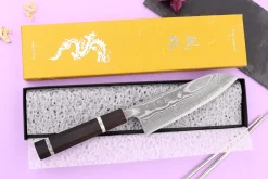 Couteau santoku 16,5cm japonais artisanal Yuzo Kanko Damas SG2