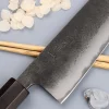 Couteau santoku 16,5cm japonais artisanal Yuzo Black Nashiji
