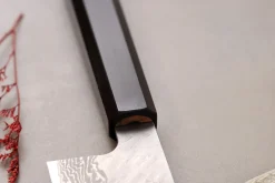 Couteau santoku 17cm japonais artisanal Nigara Hamono Tsuchime VG10 damas