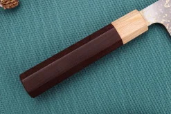 Couteau santoku 16,5cm japonais artisanal Takeshi Saji VG10 Gold