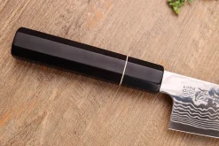 Couteau santoku 19,5cm japonais artisanal Sukenari ZDP-189 damas manche en ébène