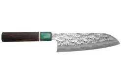 Couteau santoku 16,5cm japonais artisanal Makoto Kurosaki Samidorizuki SGStrix