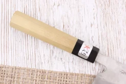 Couteau santoku 18cm japonais artisanal Fujiwara Maboroshi manche en magnolia