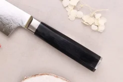 Couteau santoku 18cm japonais Sakai Takayuki Grand Chef Seigaiha Damas 45 couches