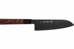 Couteau santoku 17cm japonais Sakai Takayuki Kurokage VG10 manche en wengé