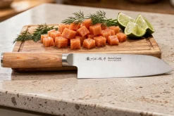 Couteau santoku 17cm japonais Satake Cutlery Pakkawood