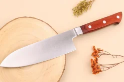 Couteau santoku 17cm japonais Satake Cutlery Brown Pakkawood