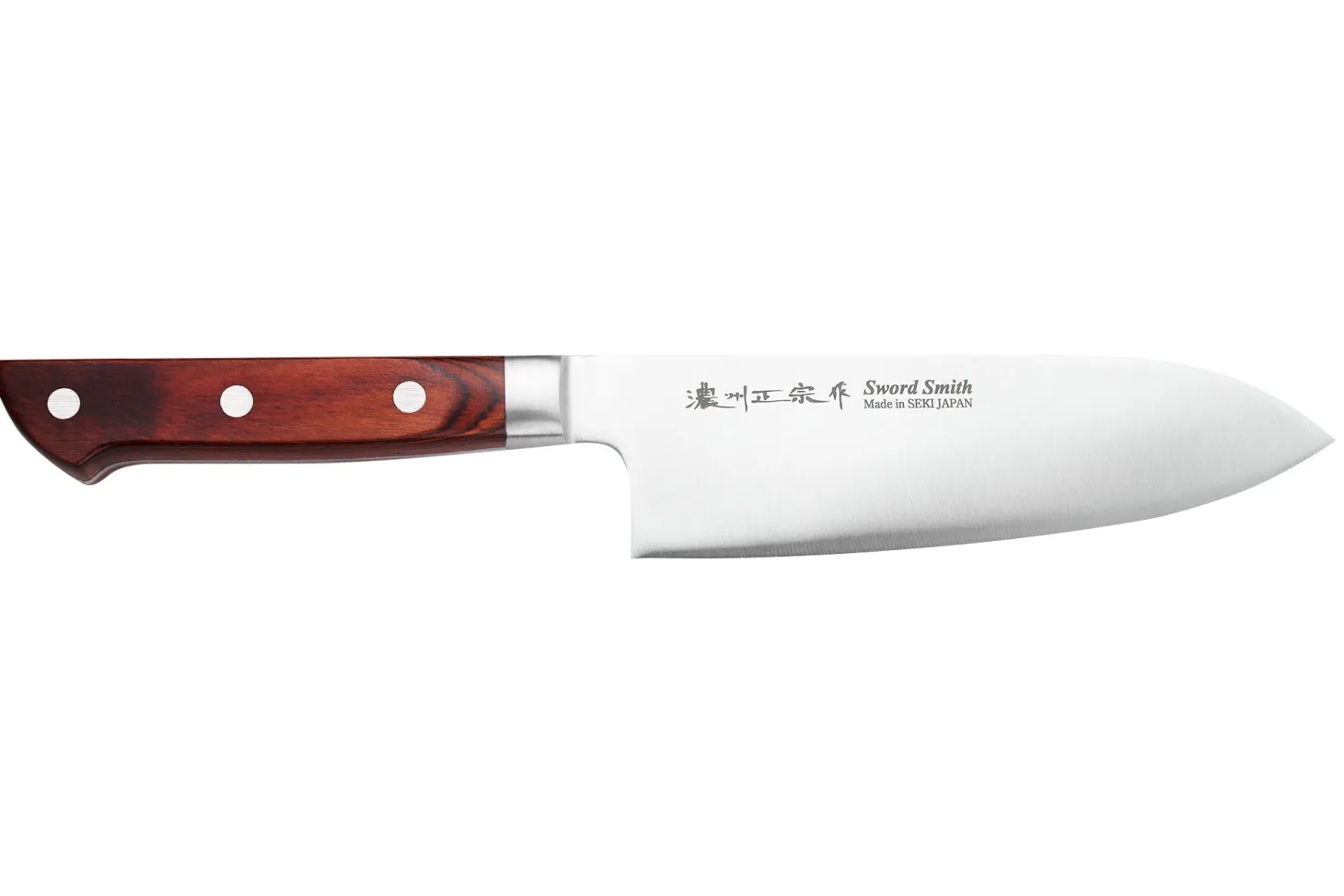 Couteau santoku 17cm japonais Satake Cutlery Brown Pakkawood