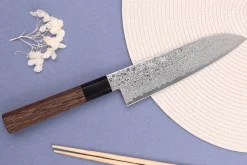 Couteau santoku 18cm japonais Sakai Takayuki Ginga damas