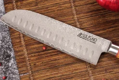 Couteau santoku 18cm Wusaki Fujiko 10CR damas